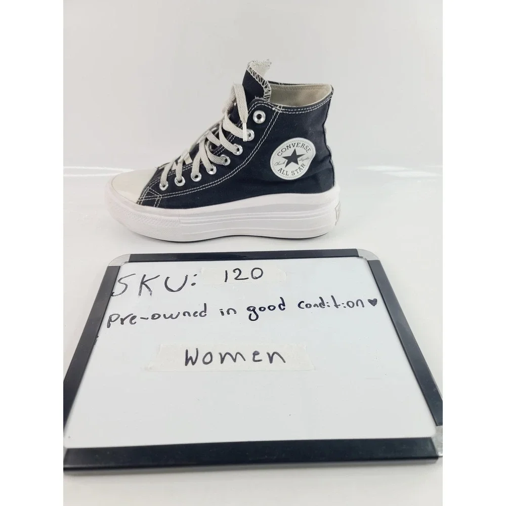 Converse, Durable Canvas Upper, Casual High Top Sneakers Women, Size 8 Black - Picture 7 of 7